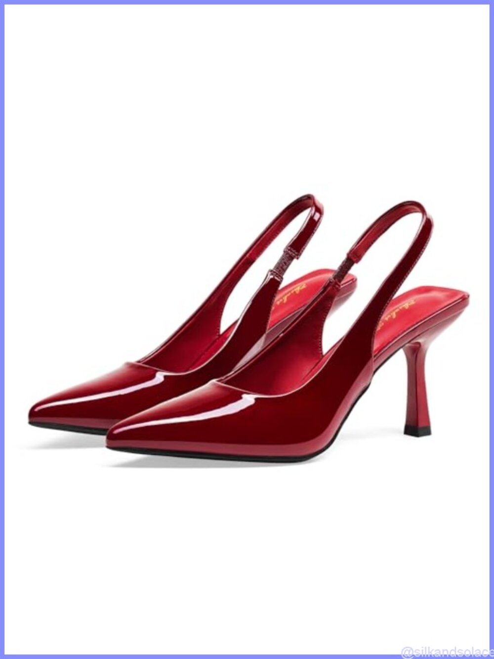 Slingback Stiletto Pumps Pointed Toe Slip On Heels